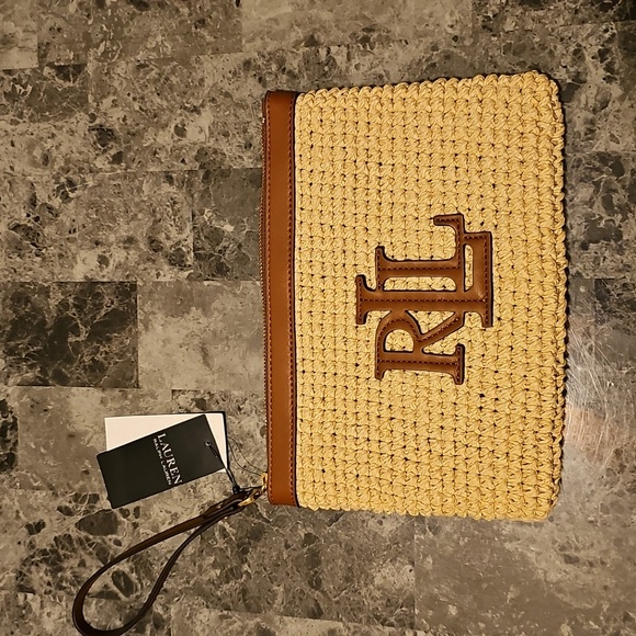 Lauren Ralph Lauren Straw Wristlet - Picture 1 of 8
